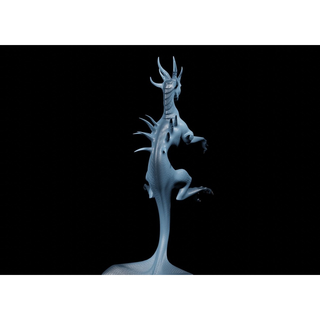 Lowpoly Sea Dragon 3D Model – Rigged Low-Poly Creature, FBX, OBJ - View 14