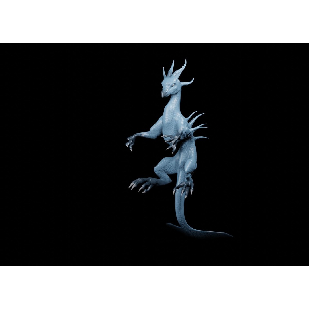 Lowpoly Sea Dragon 3D Model – Rigged Low-Poly Creature, FBX, OBJ - View 18
