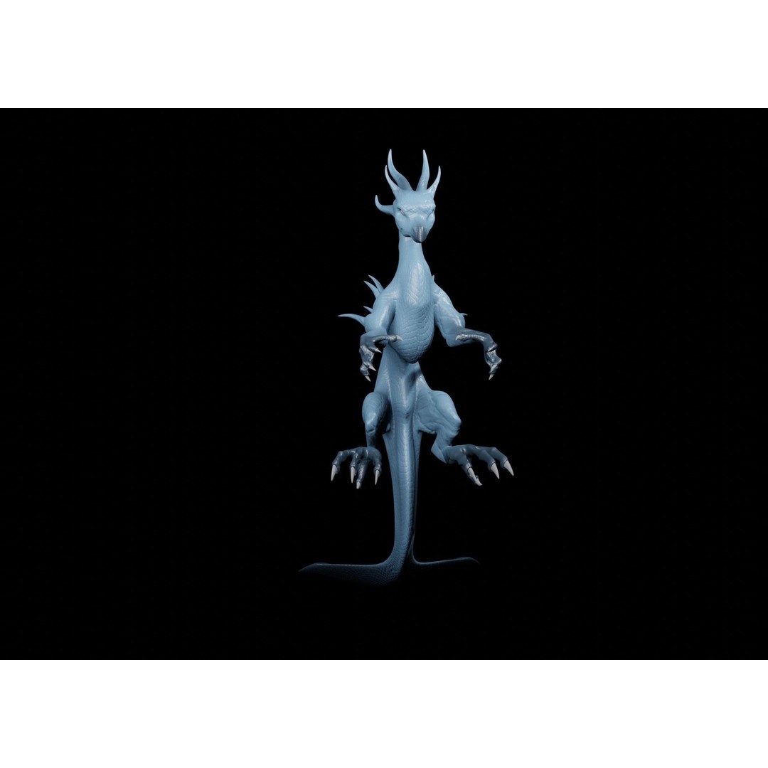 Lowpoly Sea Dragon 3D Model – Rigged Low-Poly Creature, FBX, OBJ - View 19