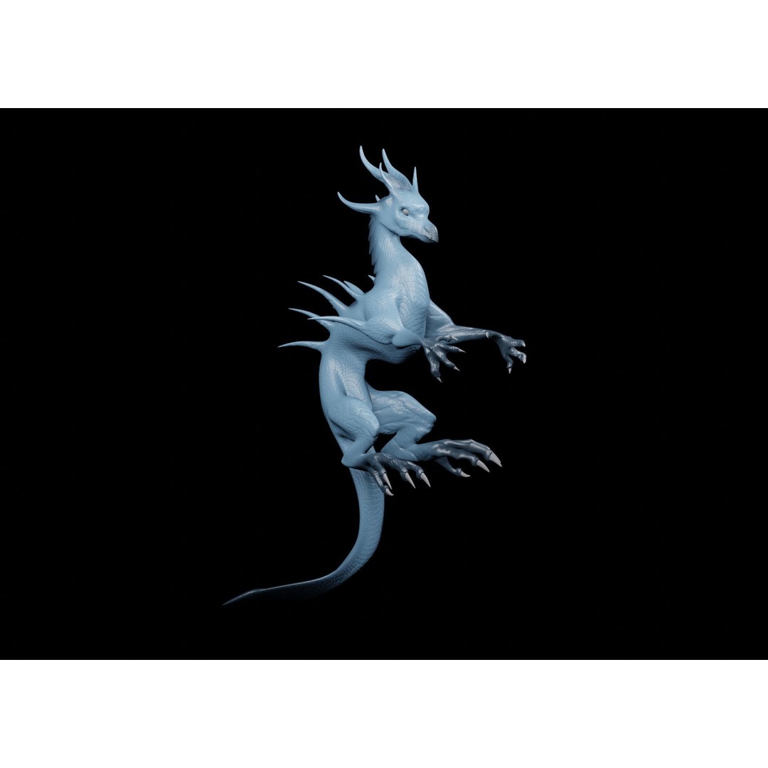 Lowpoly Sea Dragon 3D Model – Rigged Low-Poly Creature, FBX, OBJ - View 20