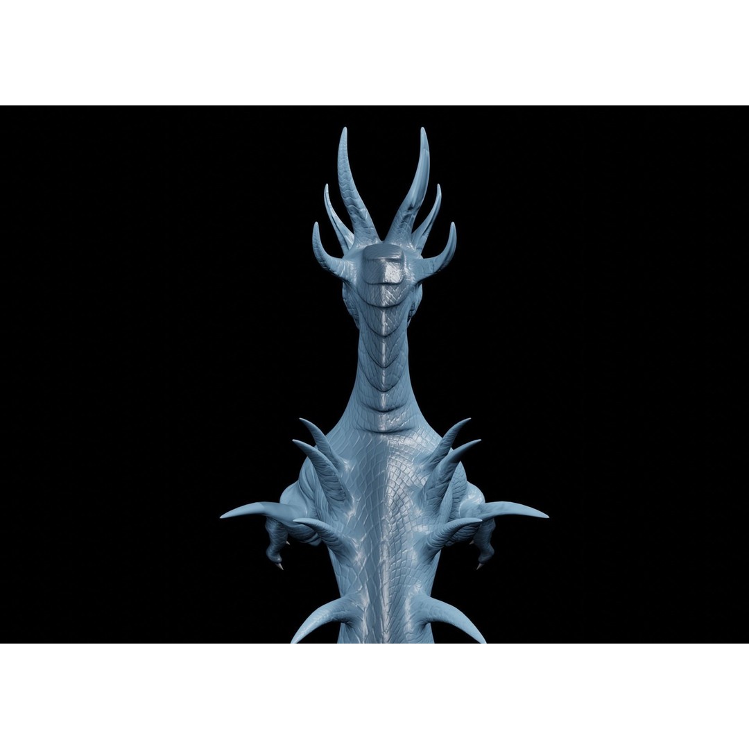 Lowpoly Sea Dragon 3D Model – Rigged Low-Poly Creature, FBX, OBJ - View 22
