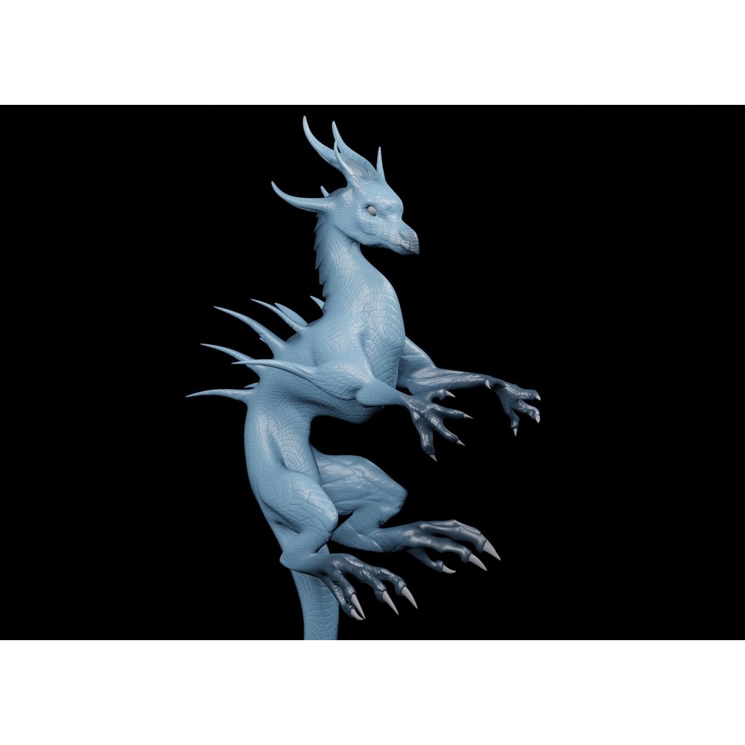 Lowpoly Sea Dragon 3D Model – Rigged Low-Poly Creature, FBX, OBJ - View 23