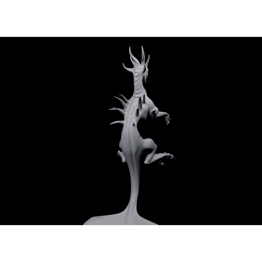 Lowpoly Sea Dragon 3D Model – Rigged Low-Poly Creature, FBX, OBJ - View 5