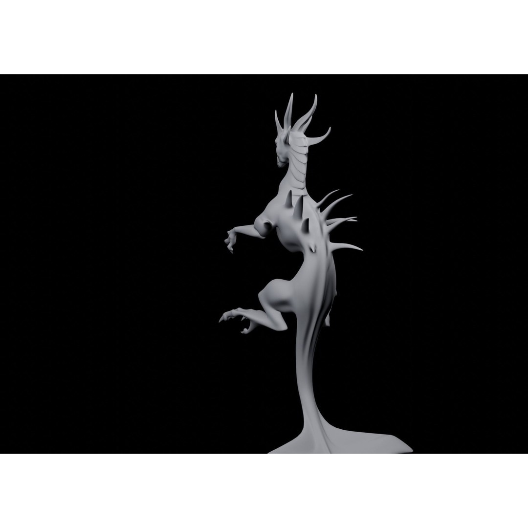 Lowpoly Sea Dragon 3D Model – Rigged Low-Poly Creature, FBX, OBJ - View 6