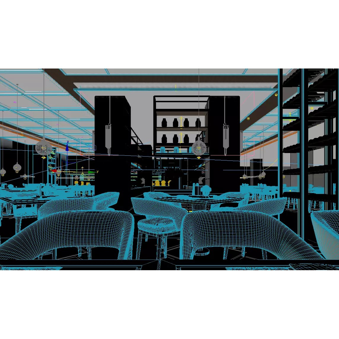 Restaurant Interior Design - Game-Ready 3D Model
