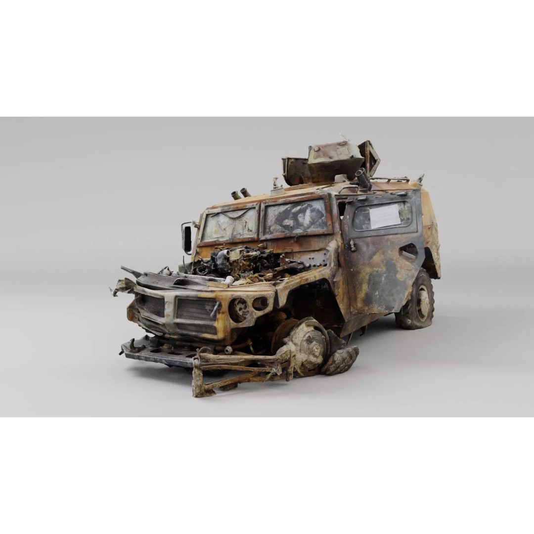 Tigr 3D Model – Destroyed Infantry Mobility Vehicle, FBX - View 2