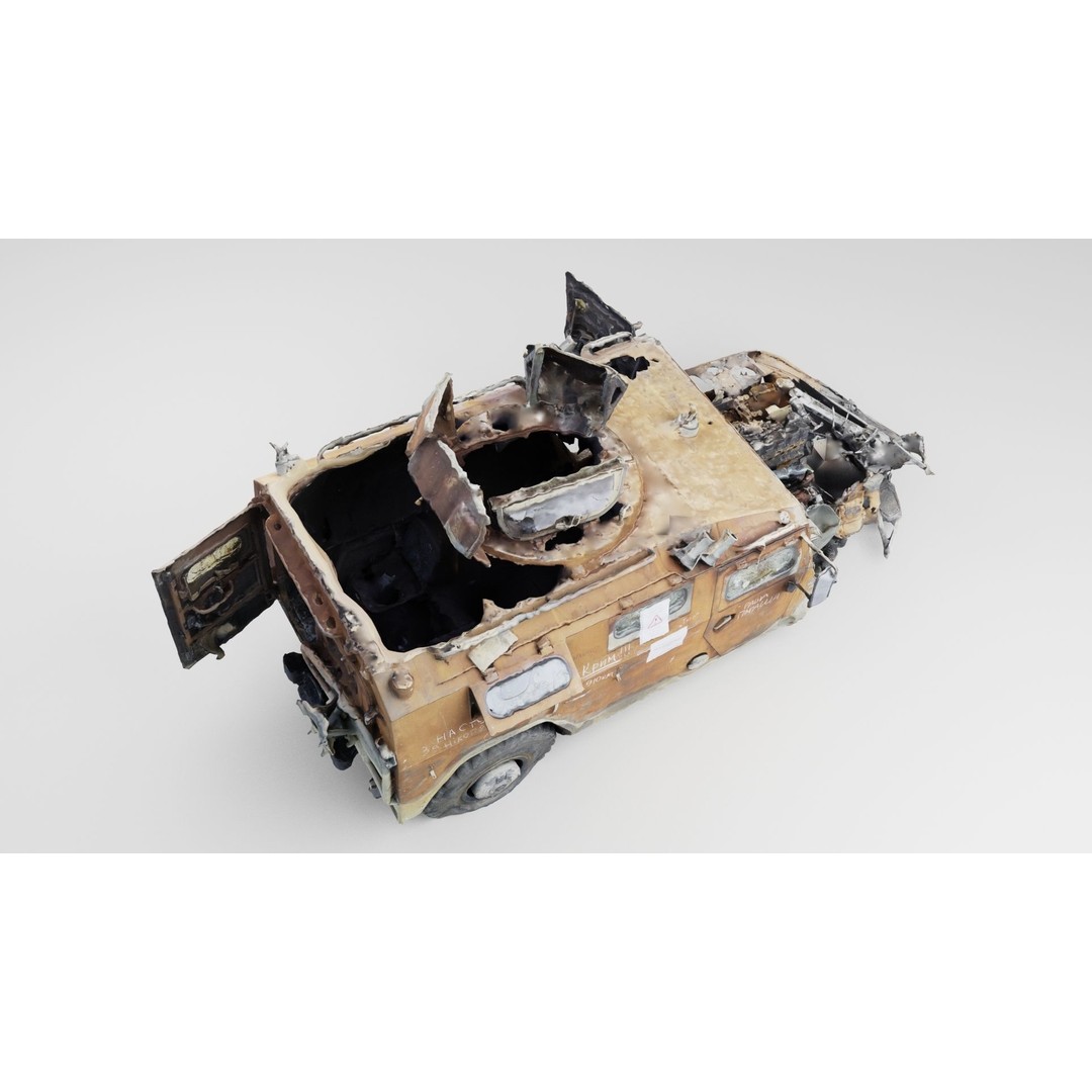 Tigr 3D Model – Destroyed Infantry Mobility Vehicle, FBX - View 5