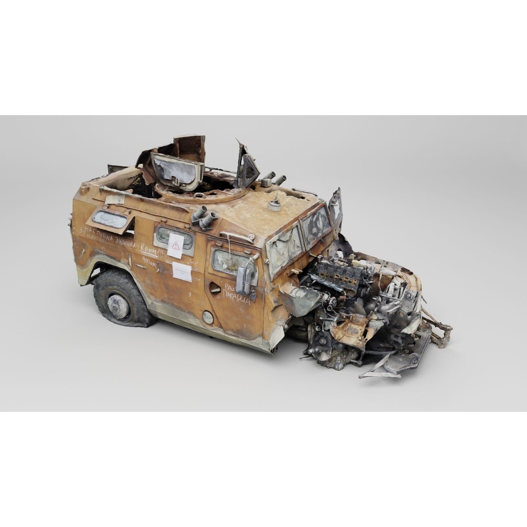 Tigr 3D Model – Destroyed Infantry Mobility Vehicle, FBX - View 6