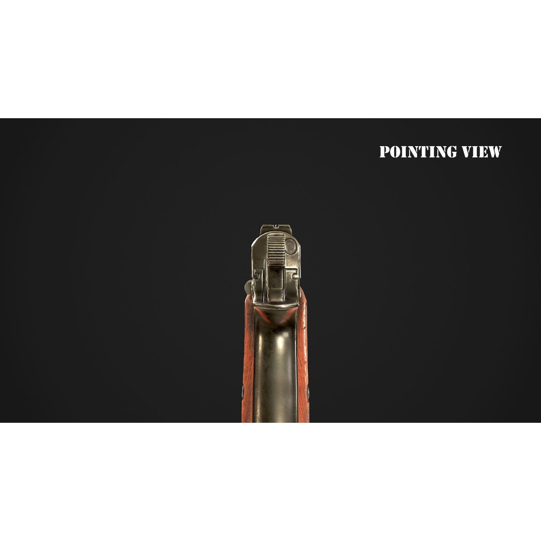 Browning High Power P-35 3D Model – Low Poly Game Ready Asset, FBX - View 18