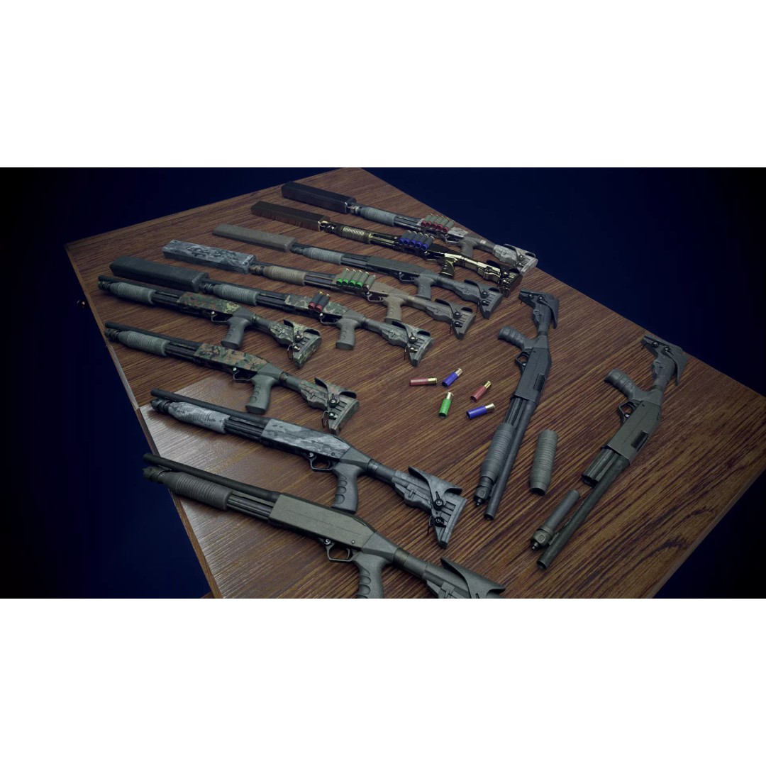 Tactical Weapon Pack 3D Model – Low Poly Game Ready Assets, FBX - View 5