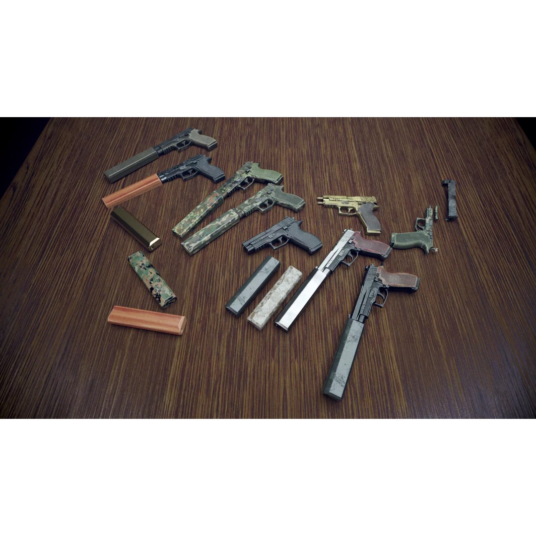 Tactical Weapon Pack 3D Model – Low Poly Game Ready Assets, FBX - View 6