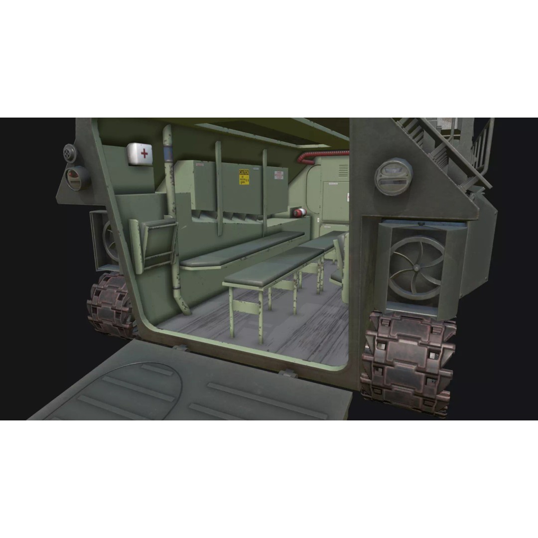 AAVP7A1 Amphibious Tracked Vehicle 3D Model – Low Poly Game Asset, FBX, OBJ