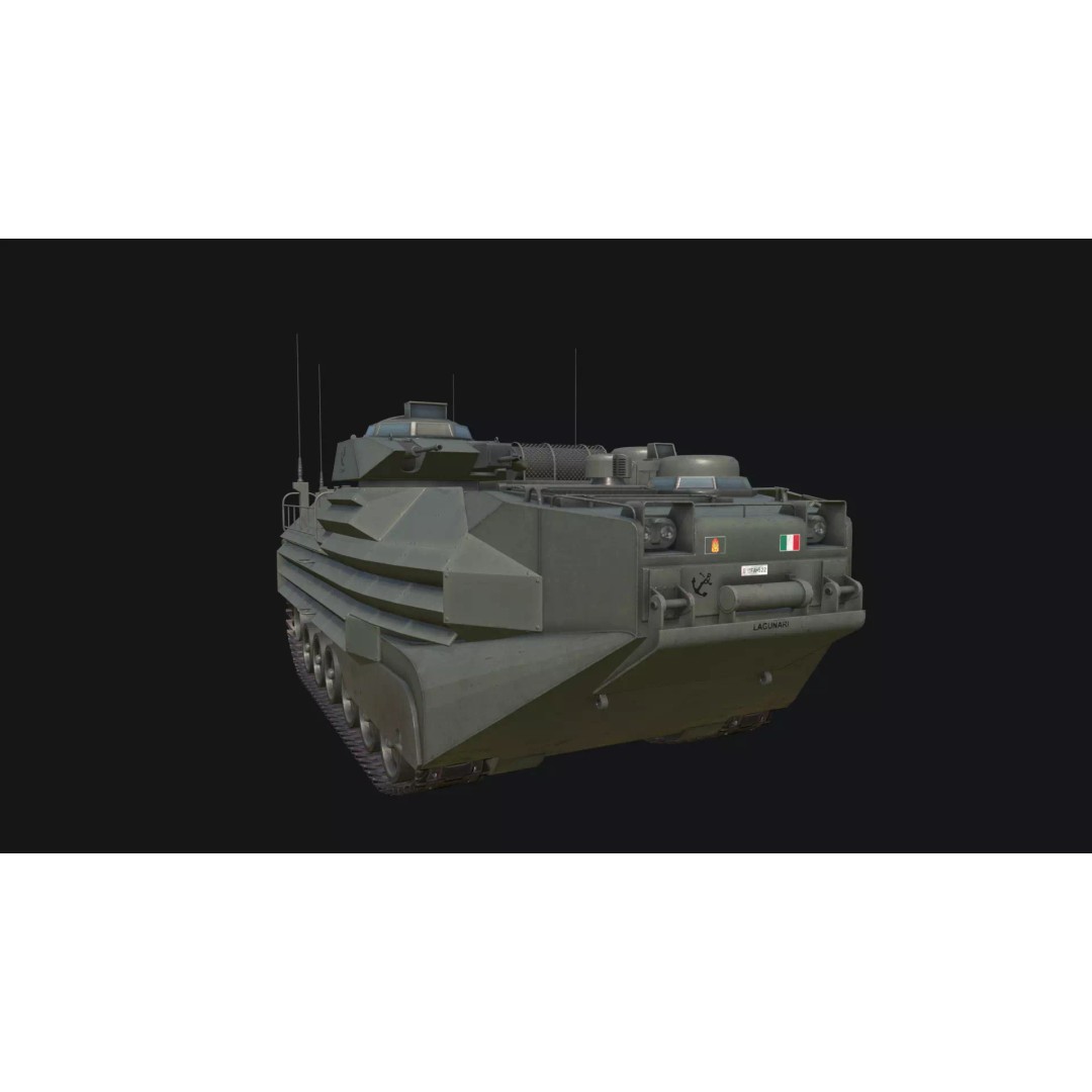 AAVP7A1 Amphibious Tracked Vehicle 3D Model – Low Poly Game Asset, FBX, OBJ - View 10
