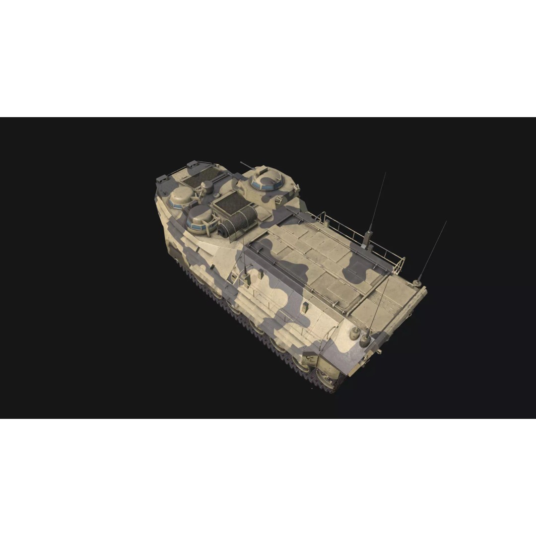 AAVP7A1 Amphibious Tracked Vehicle 3D Model – Low Poly Game Asset, FBX, OBJ - View 16
