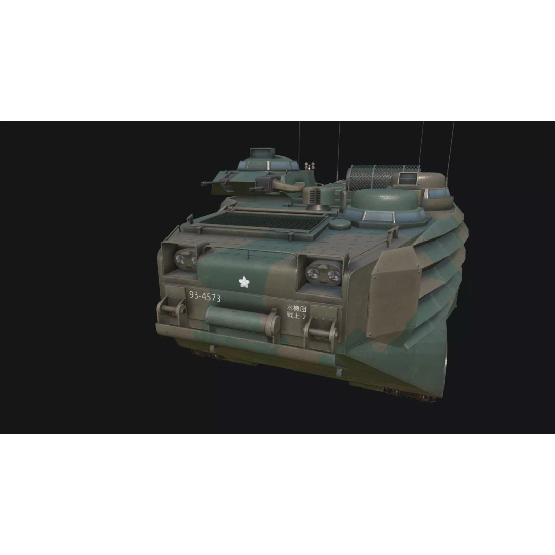 AAVP7A1 Amphibious Tracked Vehicle 3D Model – Low Poly Game Asset, FBX, OBJ - View 18