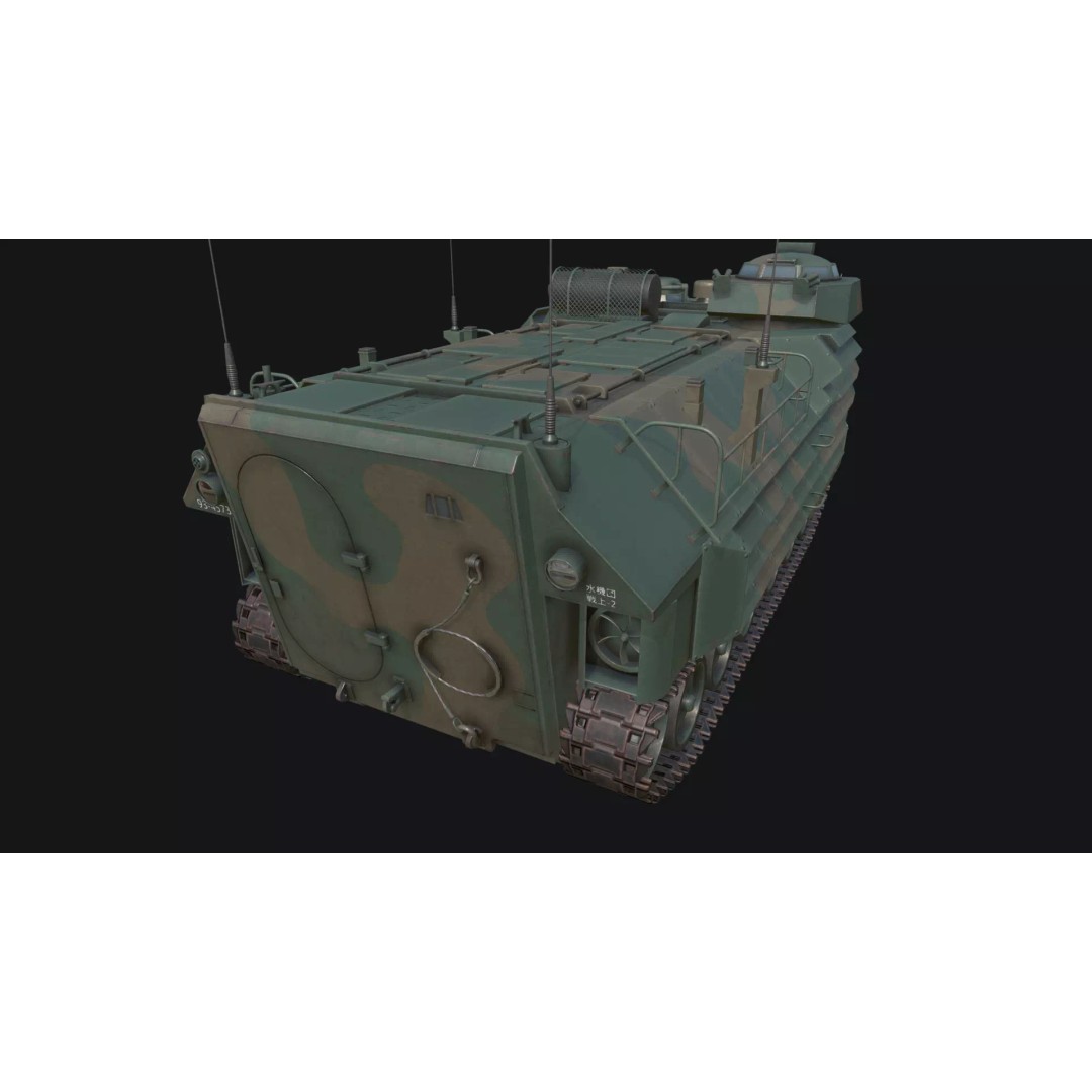 AAVP7A1 Amphibious Tracked Vehicle 3D Model – Low Poly Game Asset, FBX, OBJ - View 19