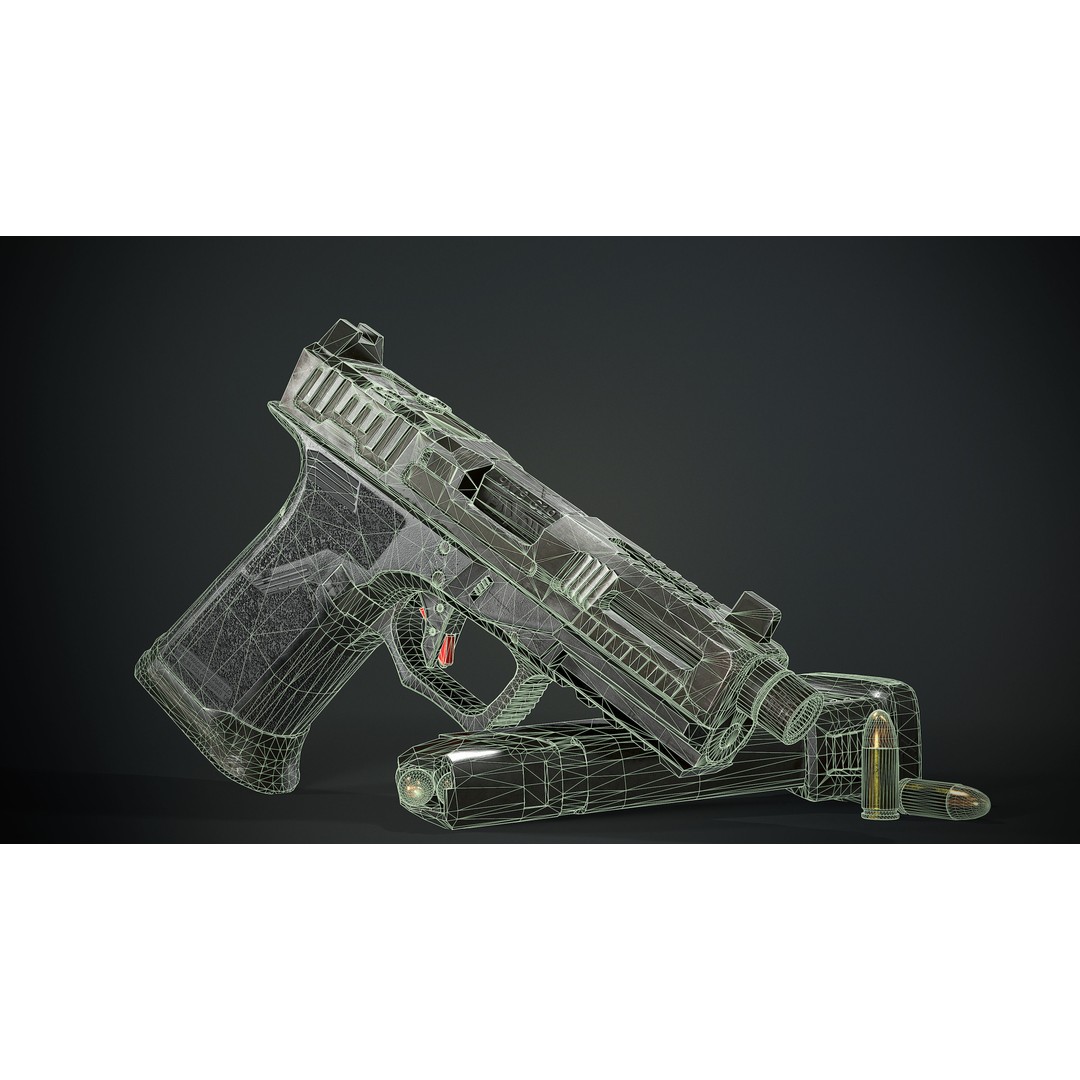 Faxon FX-19 Hellfire 3D Model – Low Poly Game-Ready Gun, FBX, OBJ