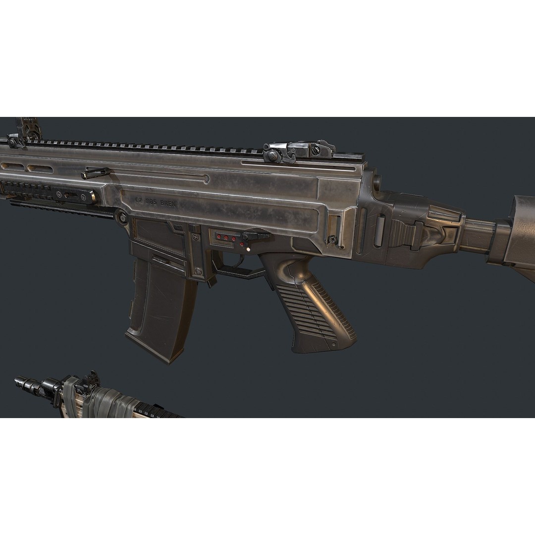 CZ 805 3D Model – Low Poly Game Ready Asset for Unity & Unreal - View 10