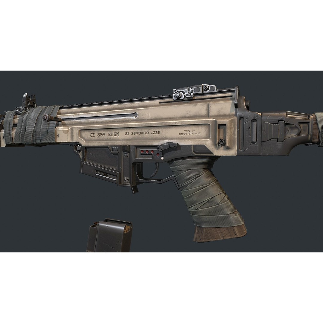 CZ 805 3D Model – Low Poly Game Ready Asset for Unity & Unreal - View 11