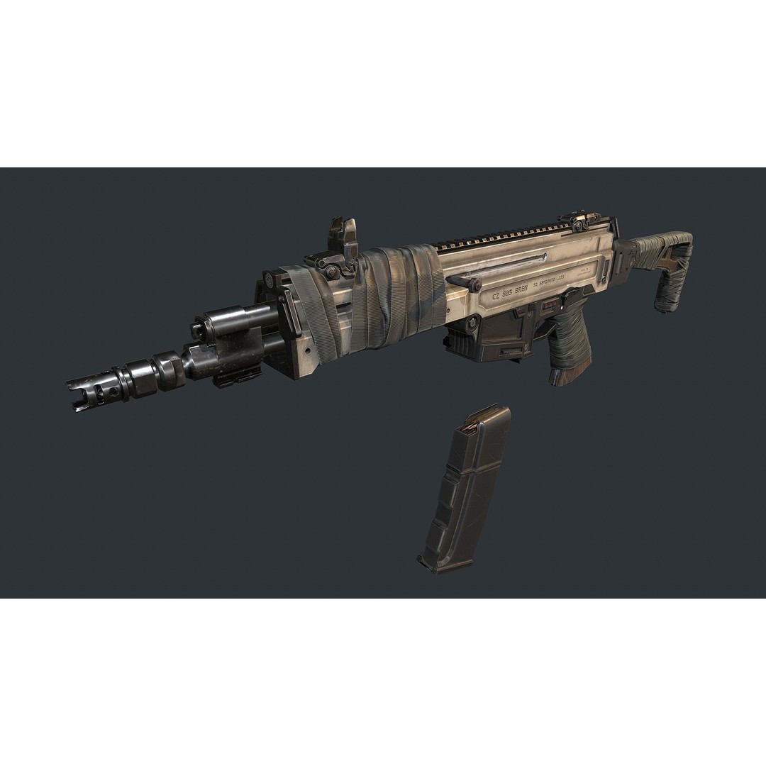 CZ 805 3D Model – Low Poly Game Ready Asset for Unity & Unreal - View 6