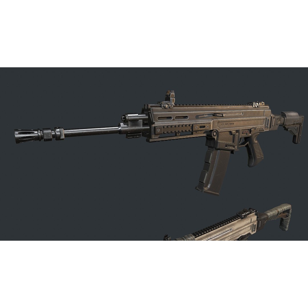 CZ 805 3D Model – Low Poly Game Ready Asset for Unity & Unreal - View 8