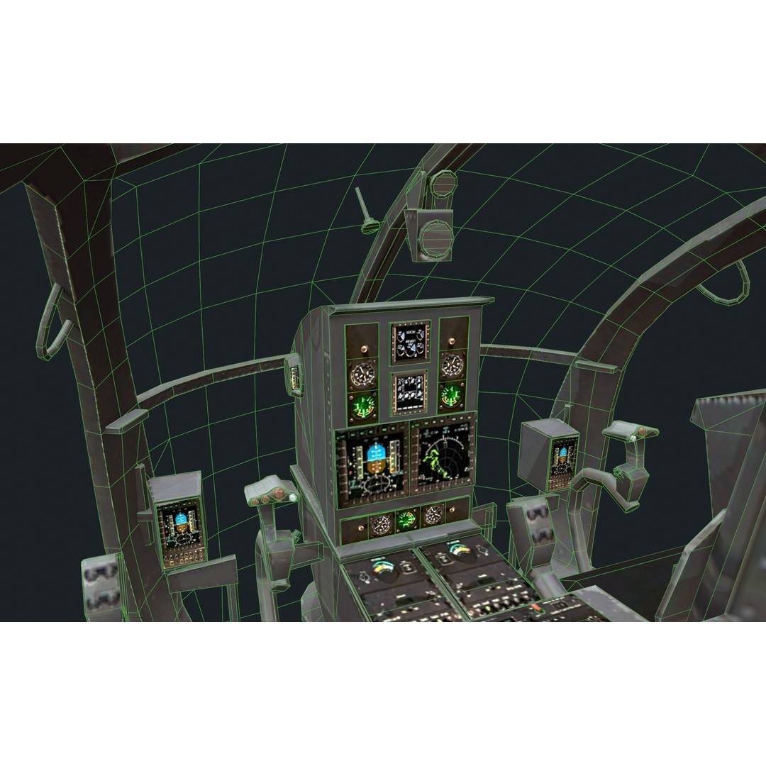 Boeing AH-6 3D Model – Low Poly Helicopter Gunship, FBX, Blender - View 10