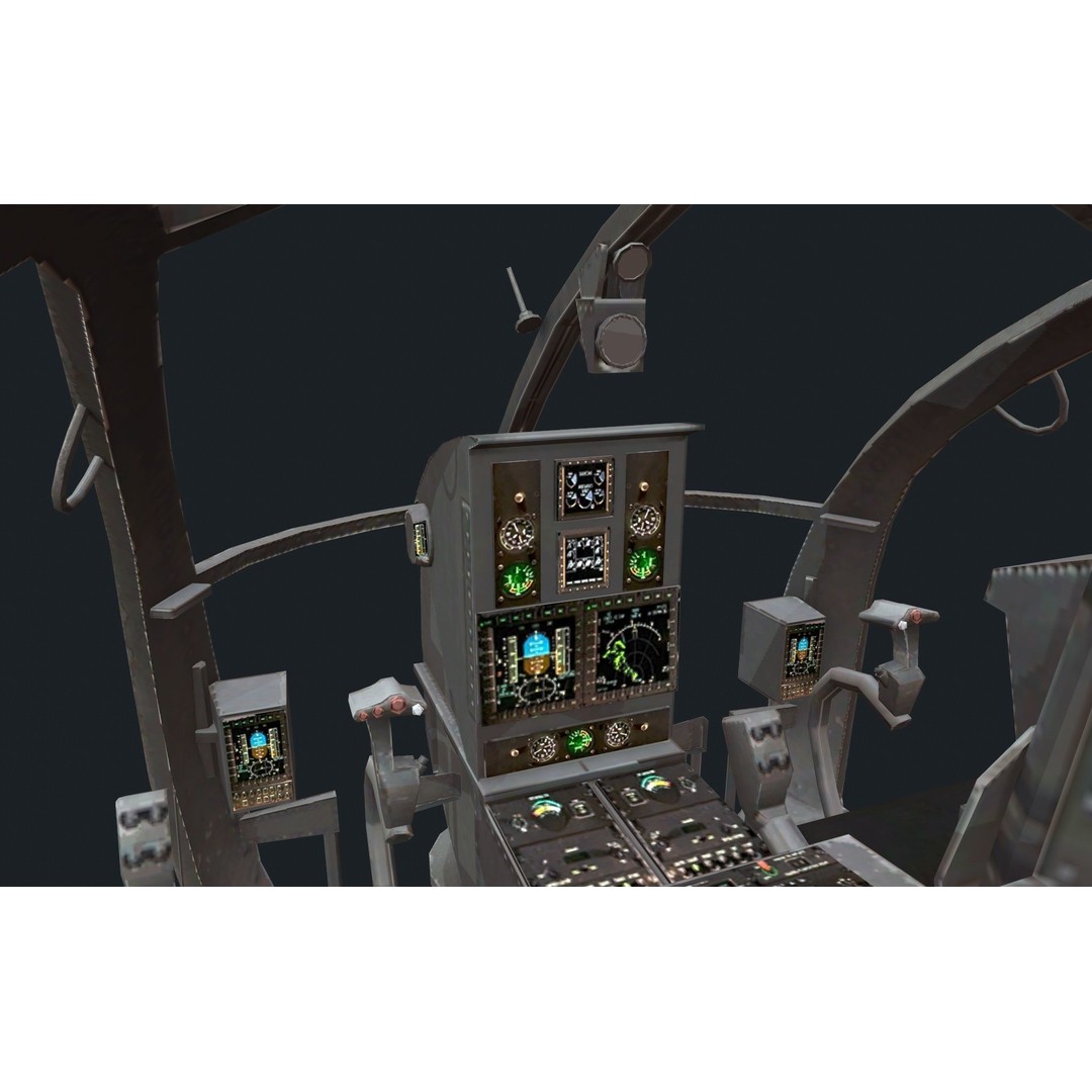 Boeing AH-6 3D Model – Low Poly Helicopter Gunship, FBX, Blender - View 4
