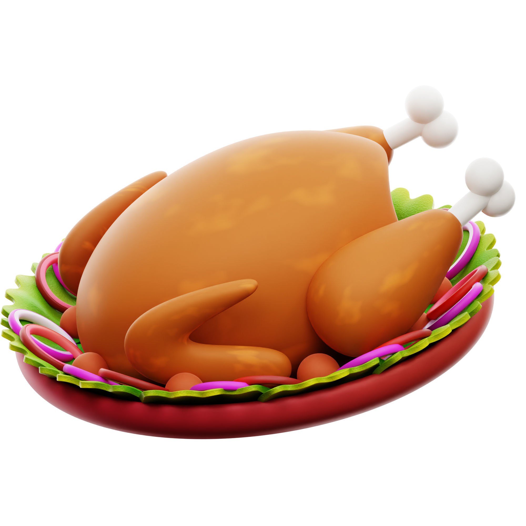 Food Icon Pack - Low-Poly Game-Ready 3D Model - View 5