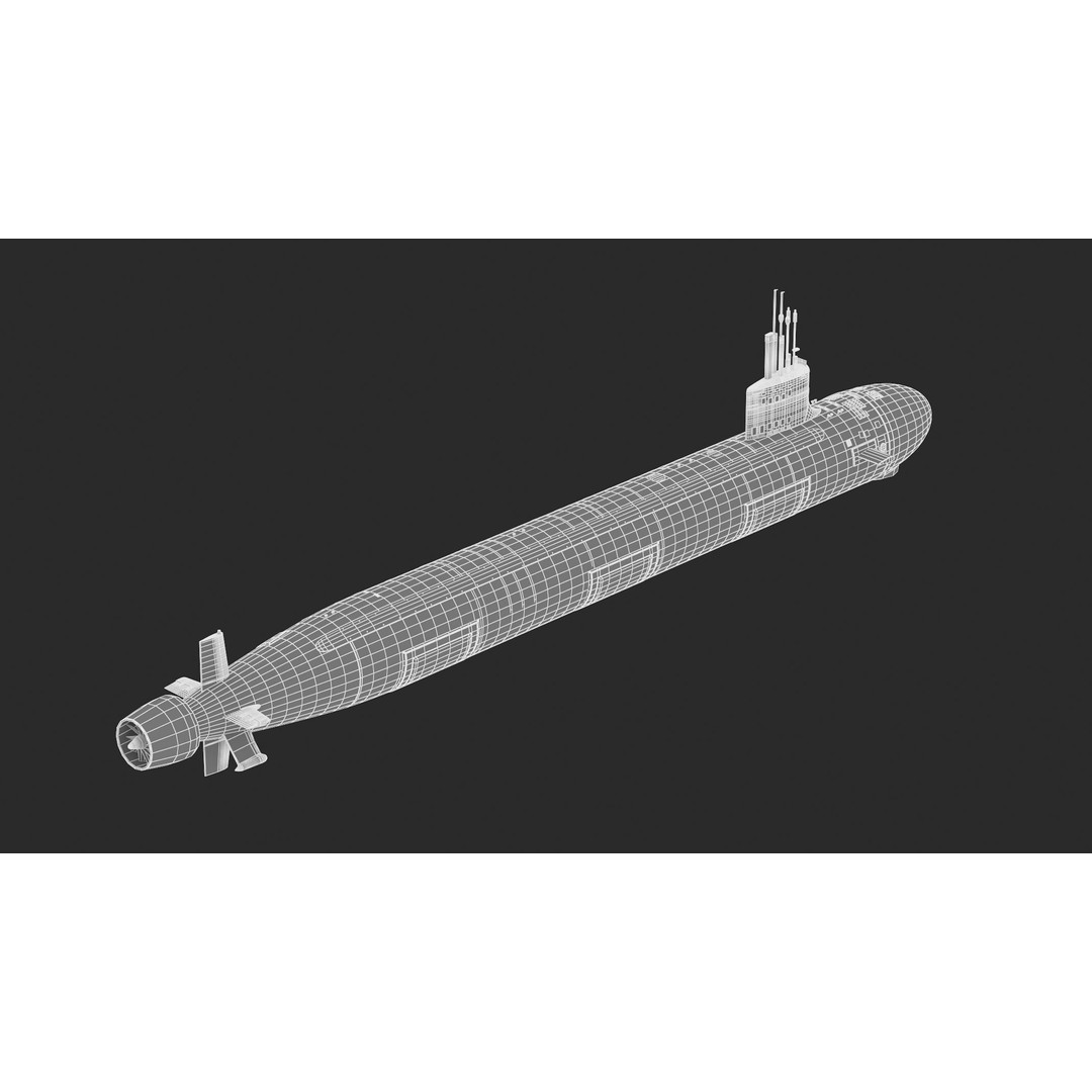 Virginia Class Submarine 3D Model – High Poly Game Asset, FBX, PBR - View 14