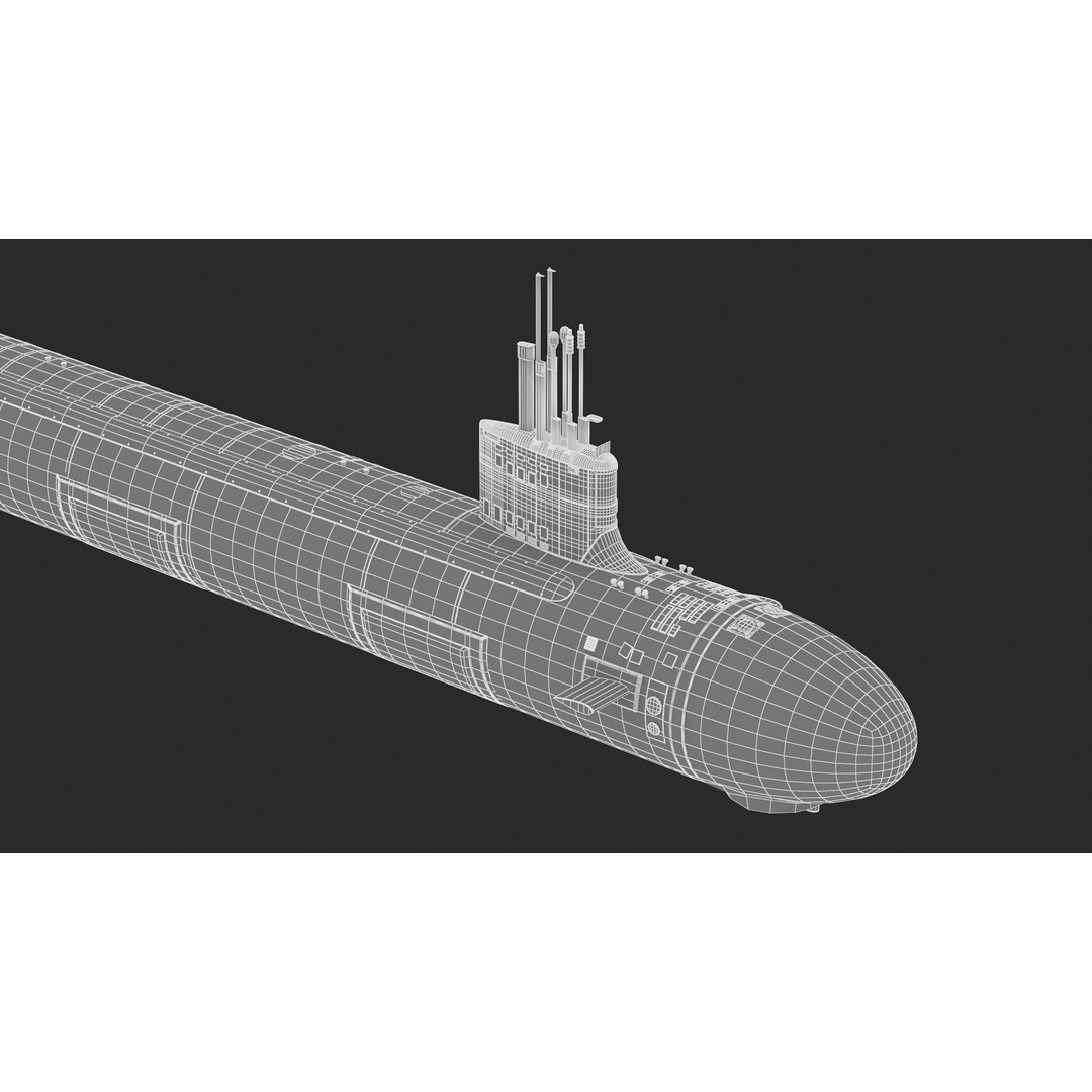 Virginia Class Submarine 3D Model – High Poly Game Asset, FBX, PBR - View 18