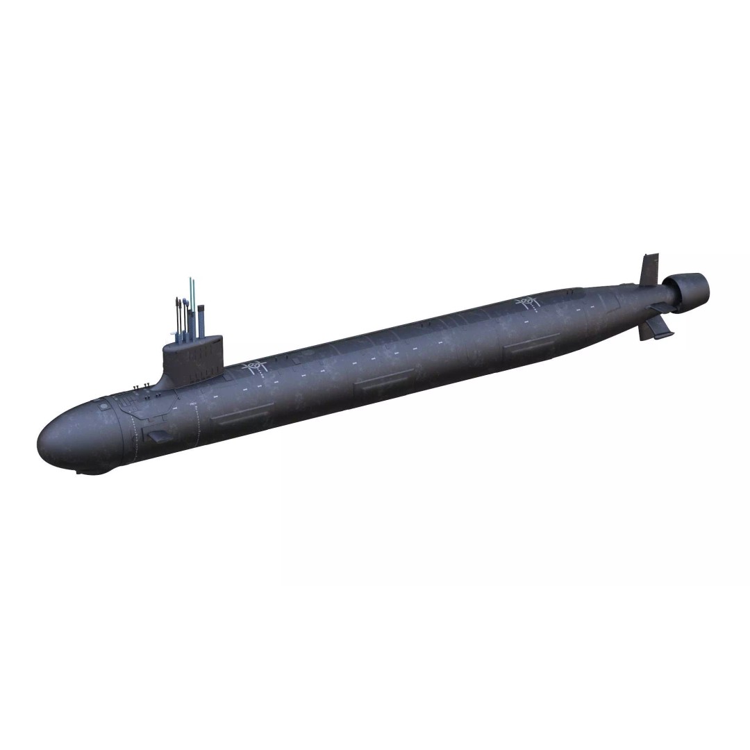 Virginia Class Submarine 3D Model – High Poly Game Asset, FBX, PBR - View 2
