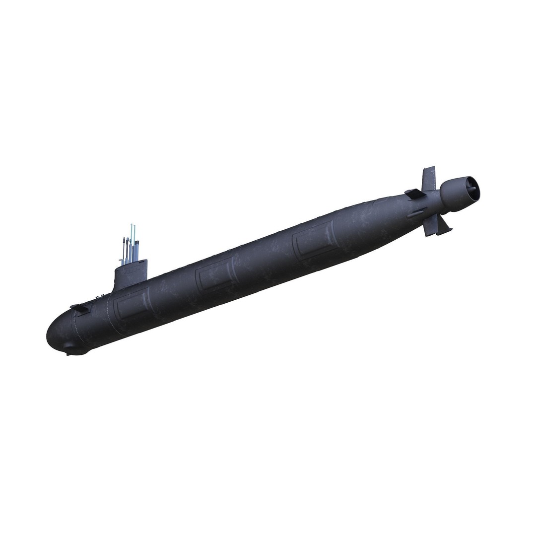 Virginia Class Submarine 3D Model – High Poly Game Asset, FBX, PBR - View 5