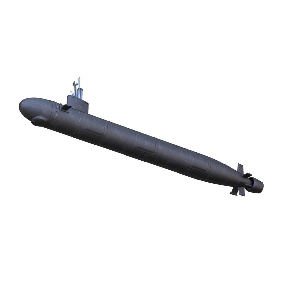 Virginia Class Submarine 3D Model – High Poly Game Asset, FBX, PBR - View 6
