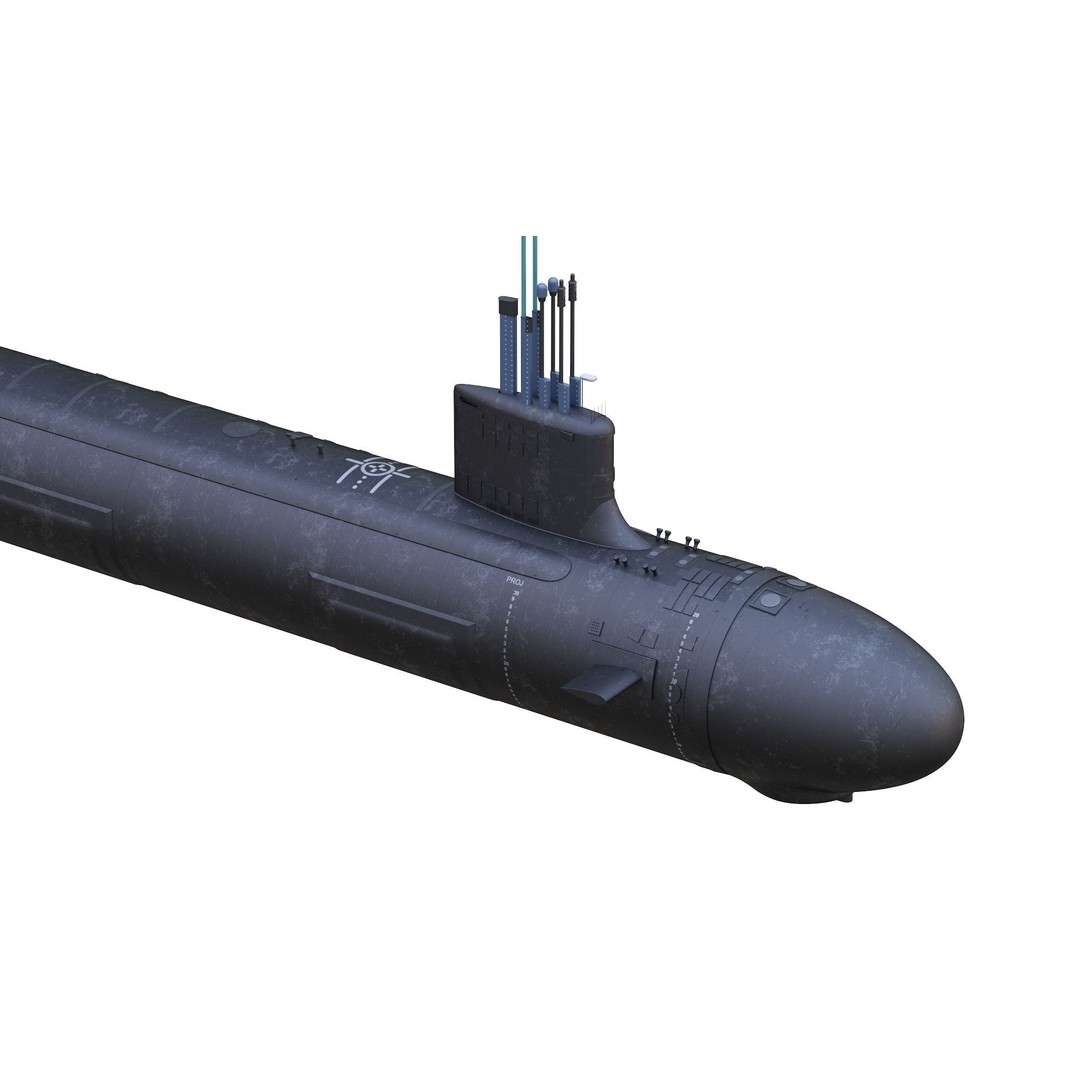 Virginia Class Submarine 3D Model – High Poly Game Asset, FBX, PBR - View 8
