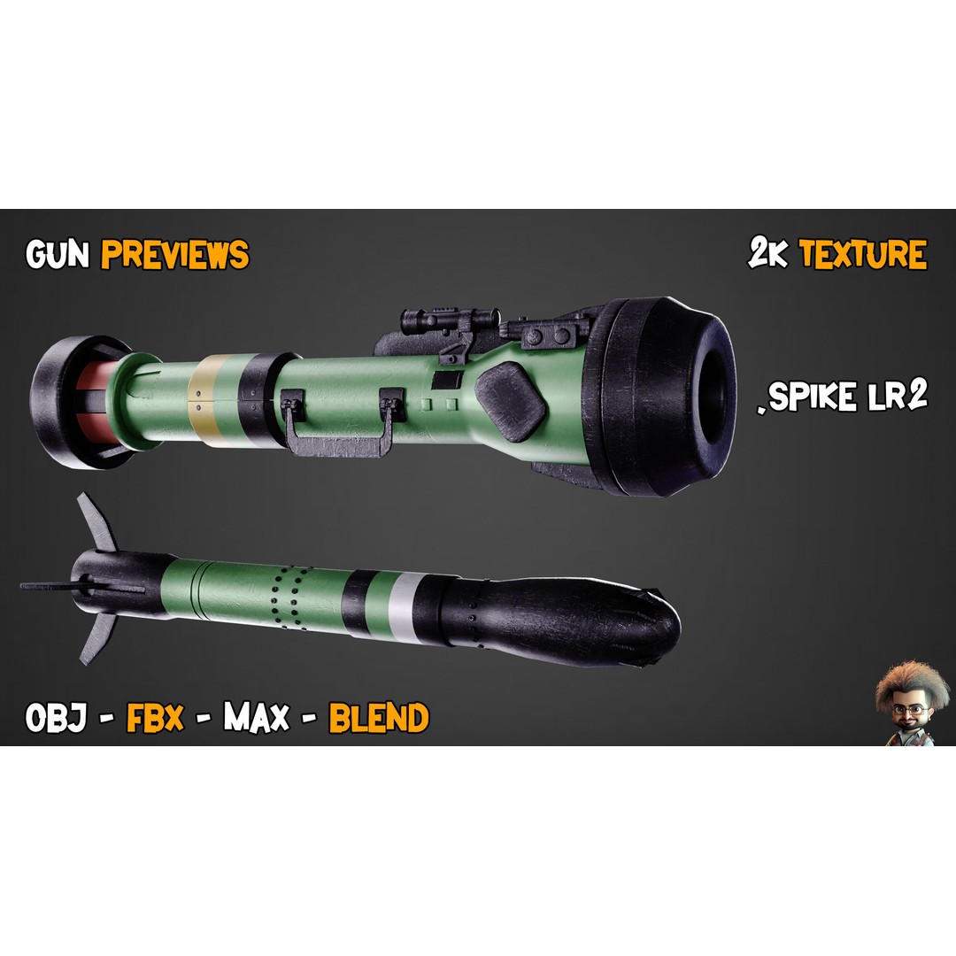55 Game-Ready Guns 3D Model – Low-Poly Weapons Pack, FBX, OBJ - View 58
