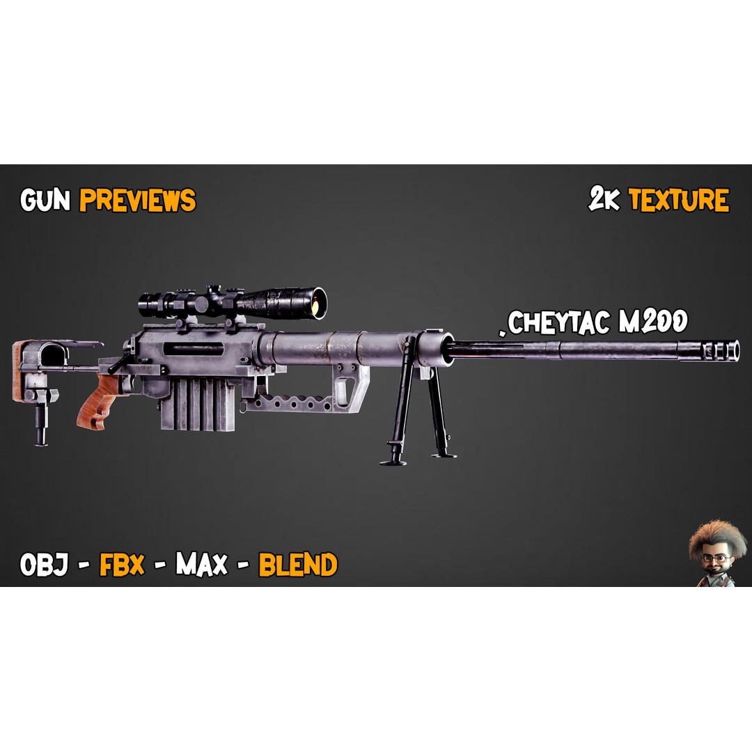 55 Game-Ready Guns 3D Model – Low-Poly Weapons Pack, FBX, OBJ - View 6