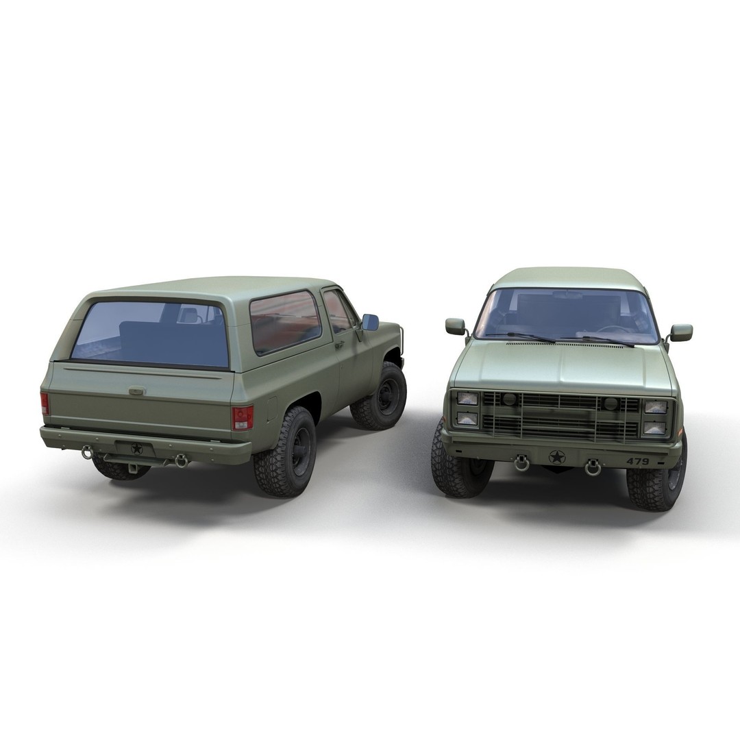 USA Military Offroad Vehicle 3D Model – Low Poly Game Asset, FBX - View 11