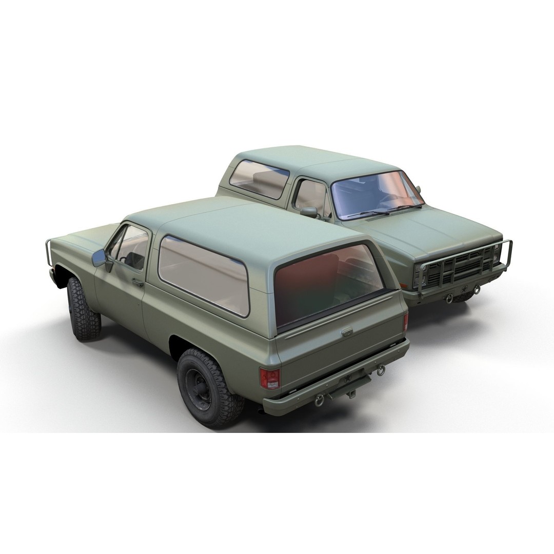 USA Military Offroad Vehicle 3D Model – Low Poly Game Asset, FBX - View 12