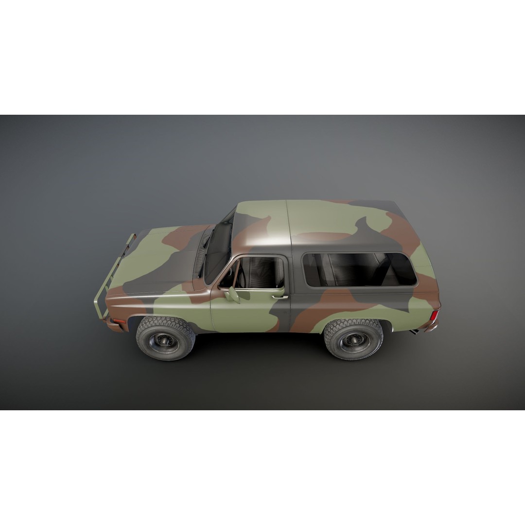 USA Military Offroad Vehicle 3D Model – Low Poly Game Asset, FBX - View 23