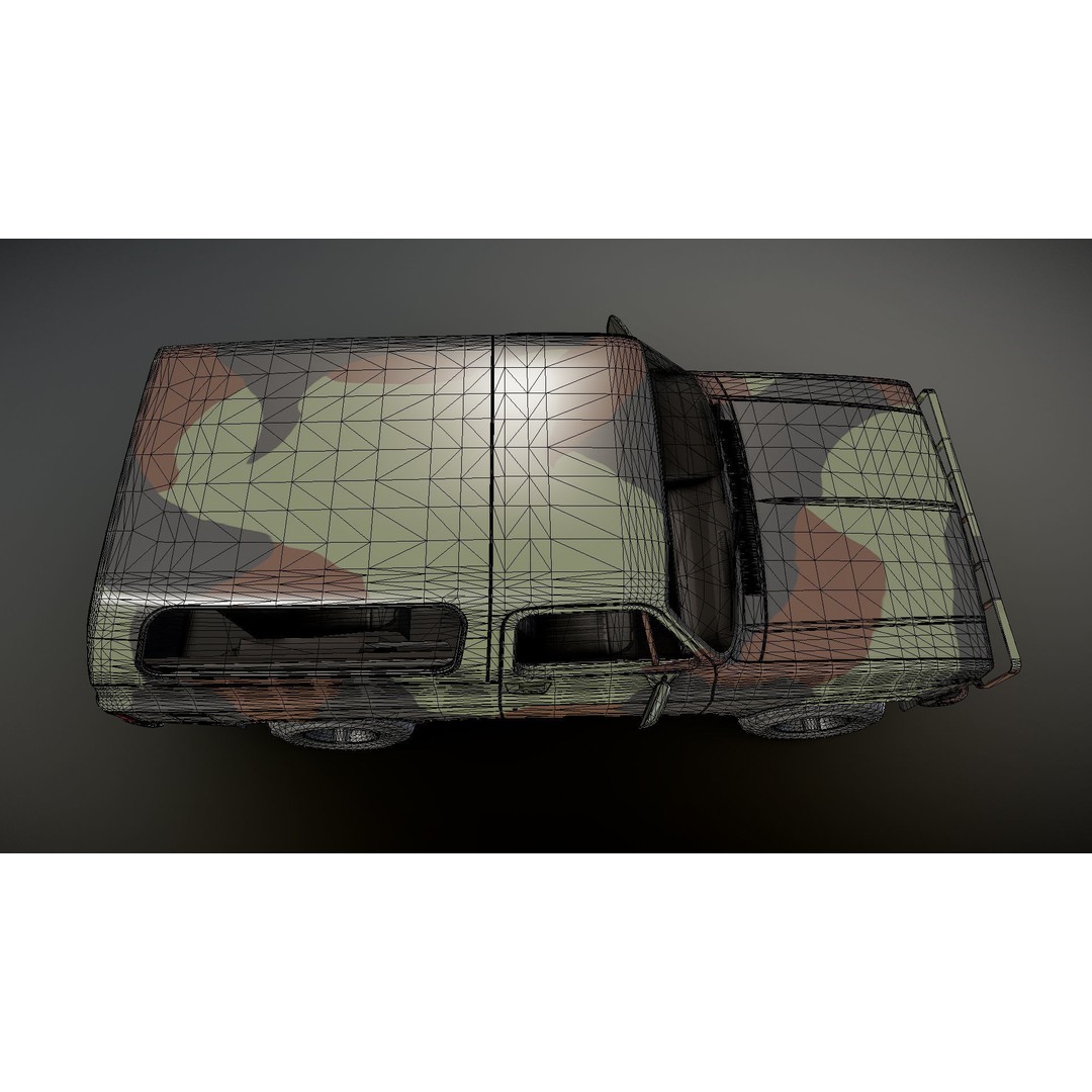 USA Military Offroad Vehicle 3D Model – Low Poly Game Asset, FBX - View 29