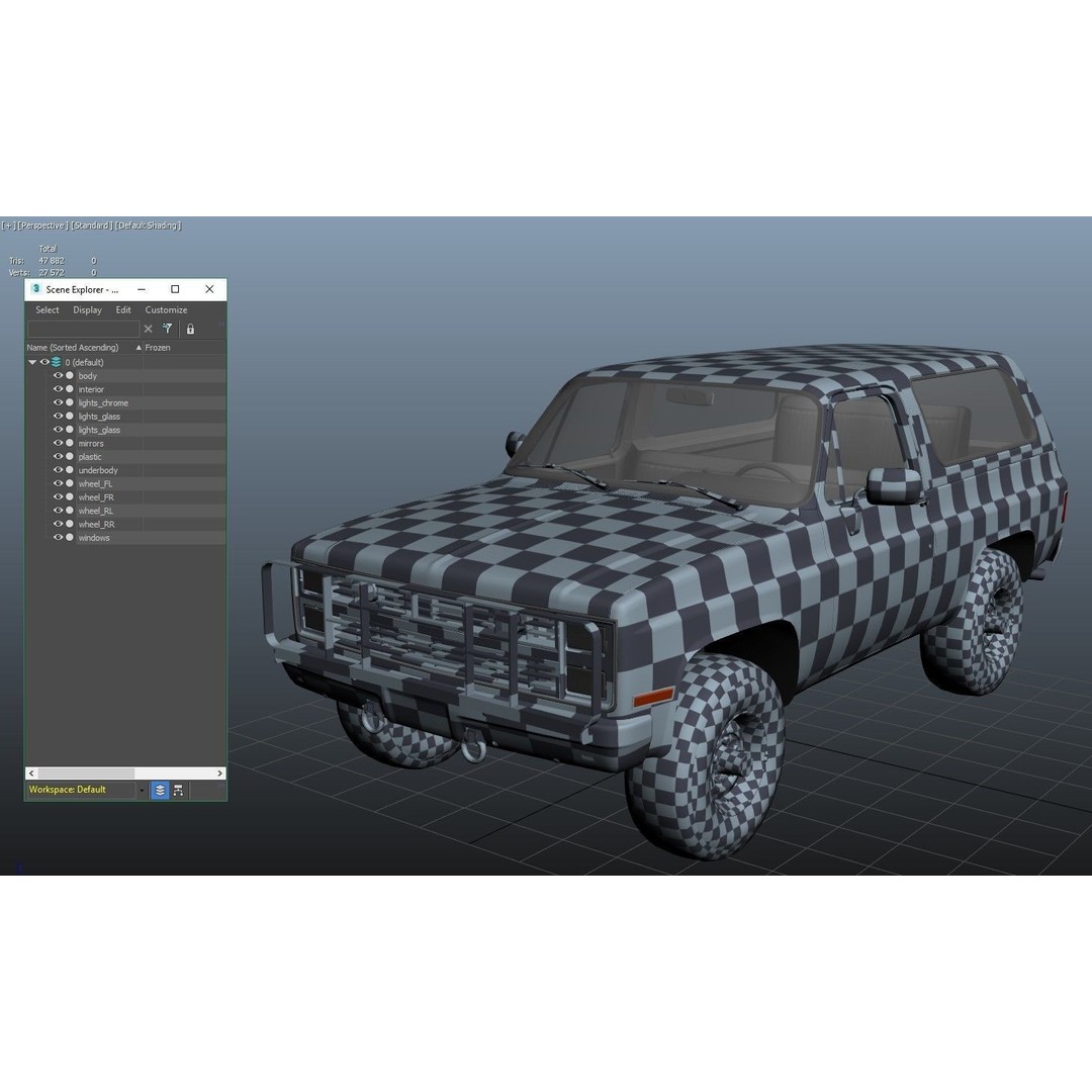 USA Military Offroad Vehicle 3D Model – Low Poly Game Asset, FBX - View 38