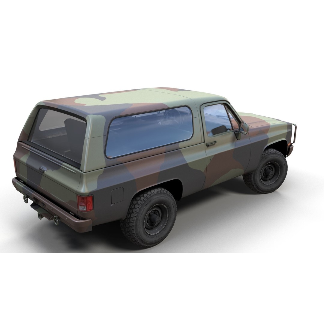 USA Military Offroad Vehicle 3D Model – Low Poly Game Asset, FBX - View 4
