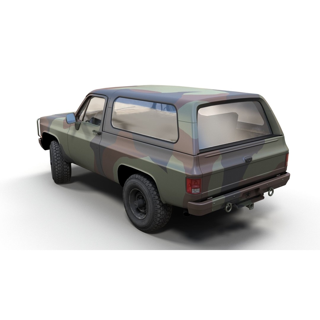 USA Military Offroad Vehicle 3D Model – Low Poly Game Asset, FBX - View 6