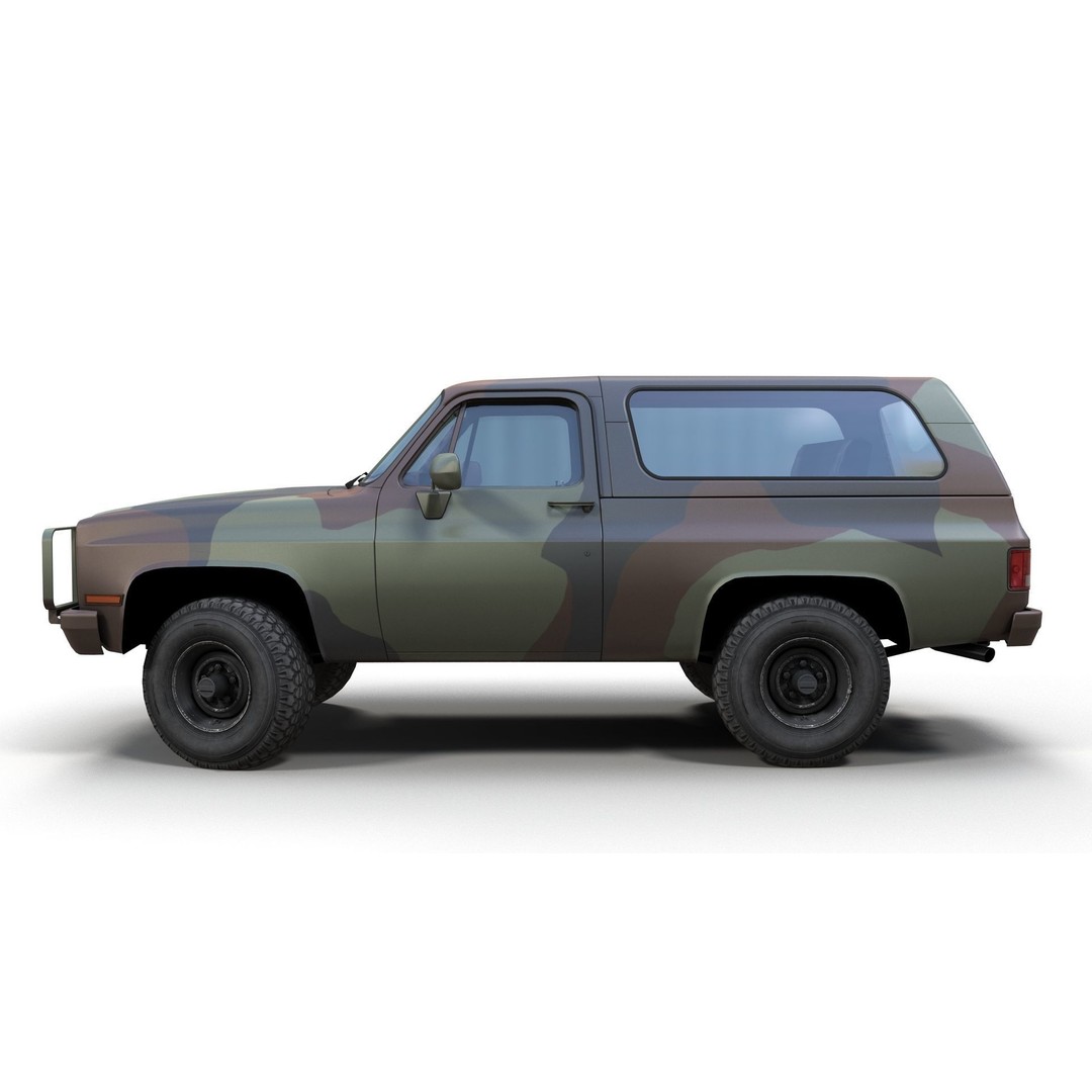 USA Military Offroad Vehicle 3D Model – Low Poly Game Asset, FBX - View 7