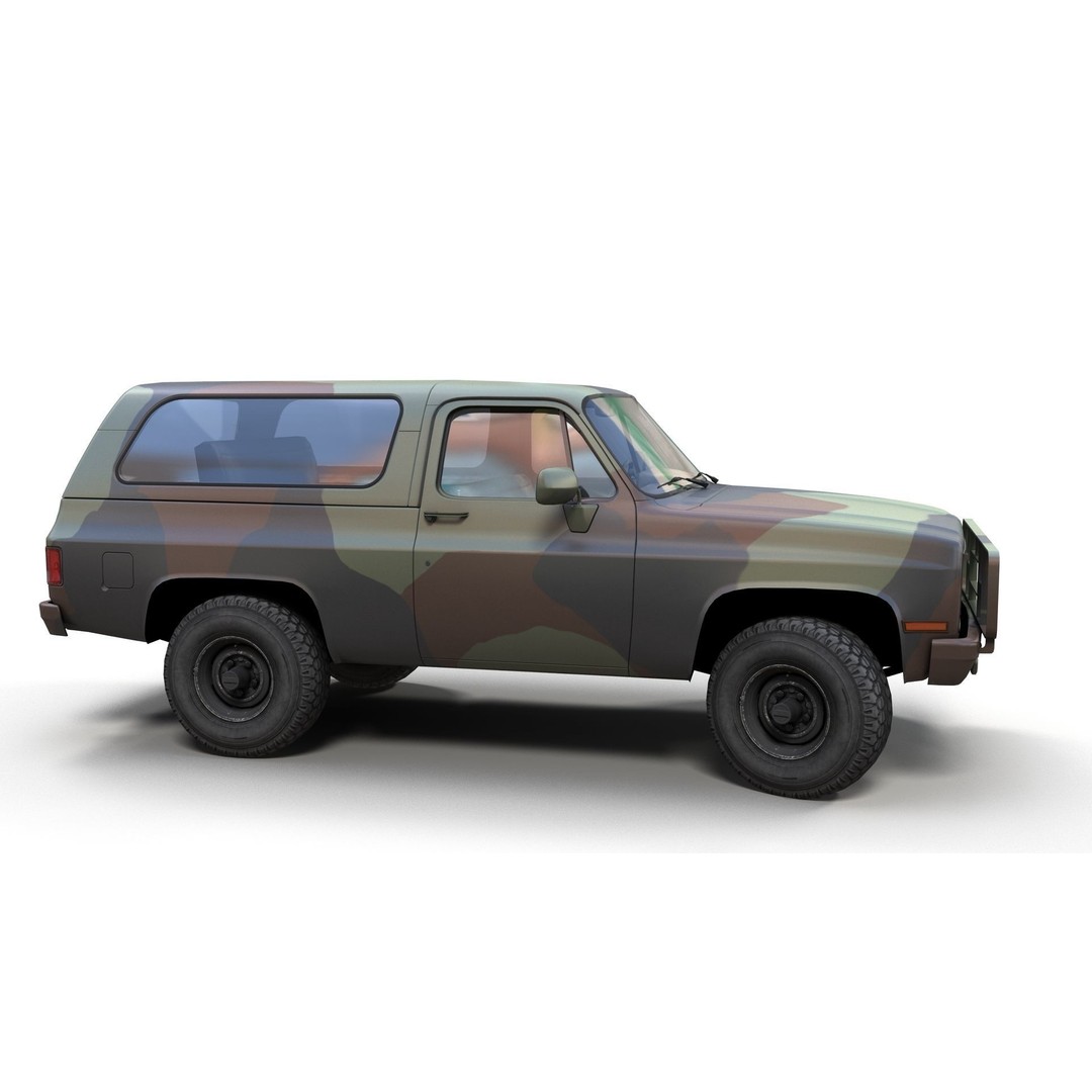 USA Military Offroad Vehicle 3D Model – Low Poly Game Asset, FBX - View 8