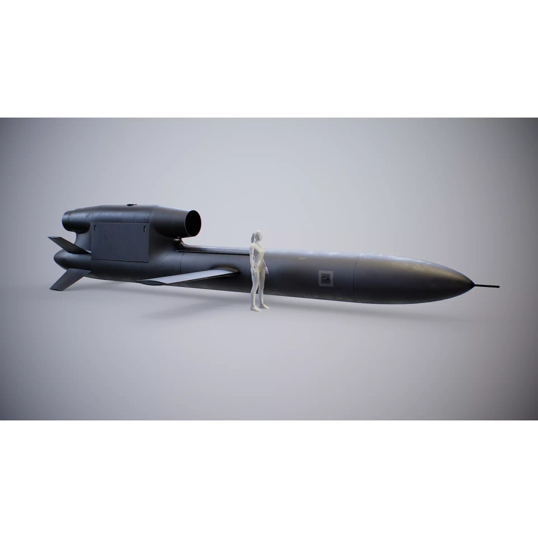 FP-5 Flamingo Missile 3D Model – Low Poly Game Ready PBR Asset - View 11