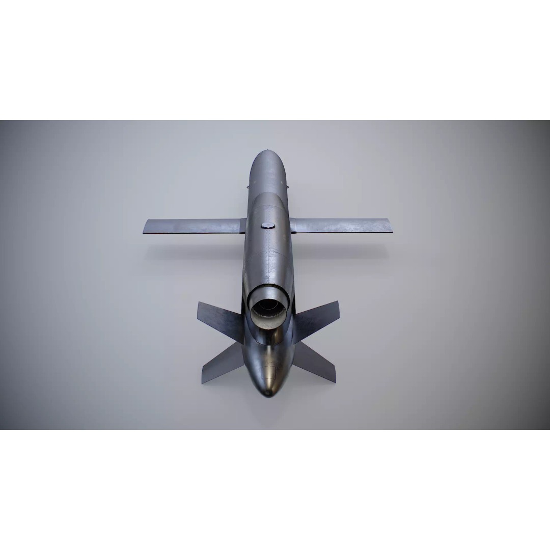FP-5 Flamingo Missile 3D Model – Low Poly Game Ready PBR Asset - View 13