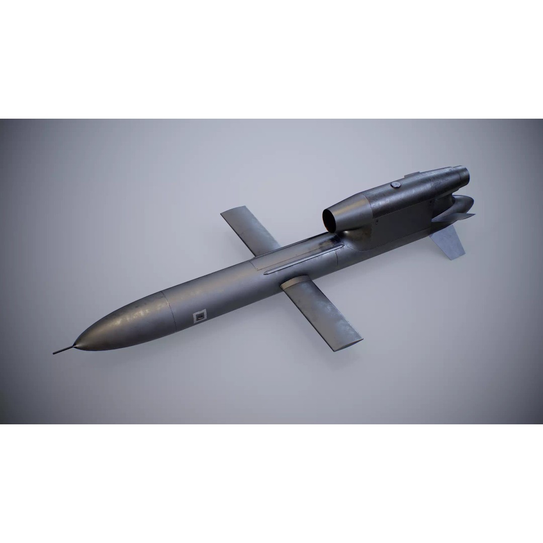 FP-5 Flamingo Missile 3D Model – Low Poly Game Ready PBR Asset - View 14