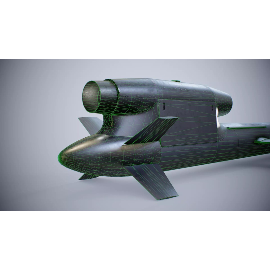 FP-5 Flamingo Missile 3D Model – Low Poly Game Ready PBR Asset - View 21