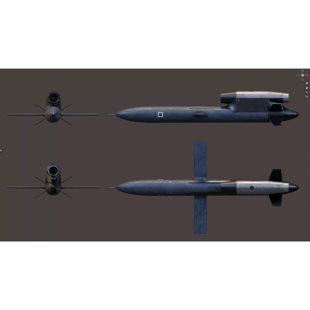 FP-5 Flamingo Missile 3D Model – Low Poly Game Ready PBR Asset - View 24